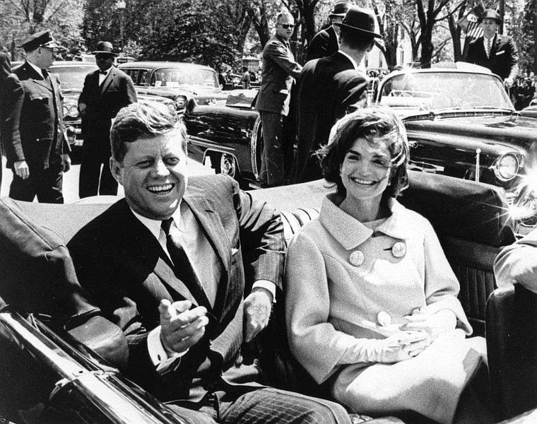  John F Kennedy pictured moments before the assassination