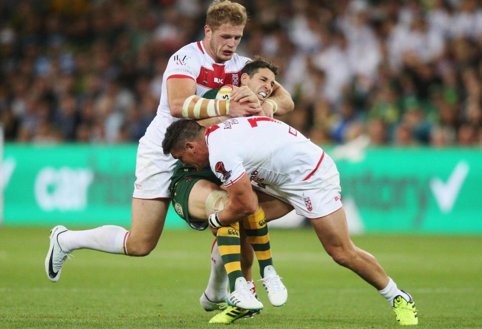  Tom Burgess (left) is ready to get stuck in against Lebanon