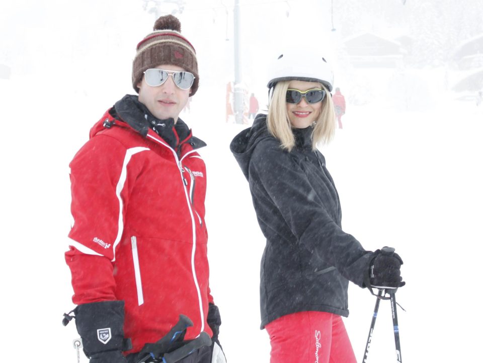  Stars James Blunt and Fearne Cotton take to the slopes in Verbier