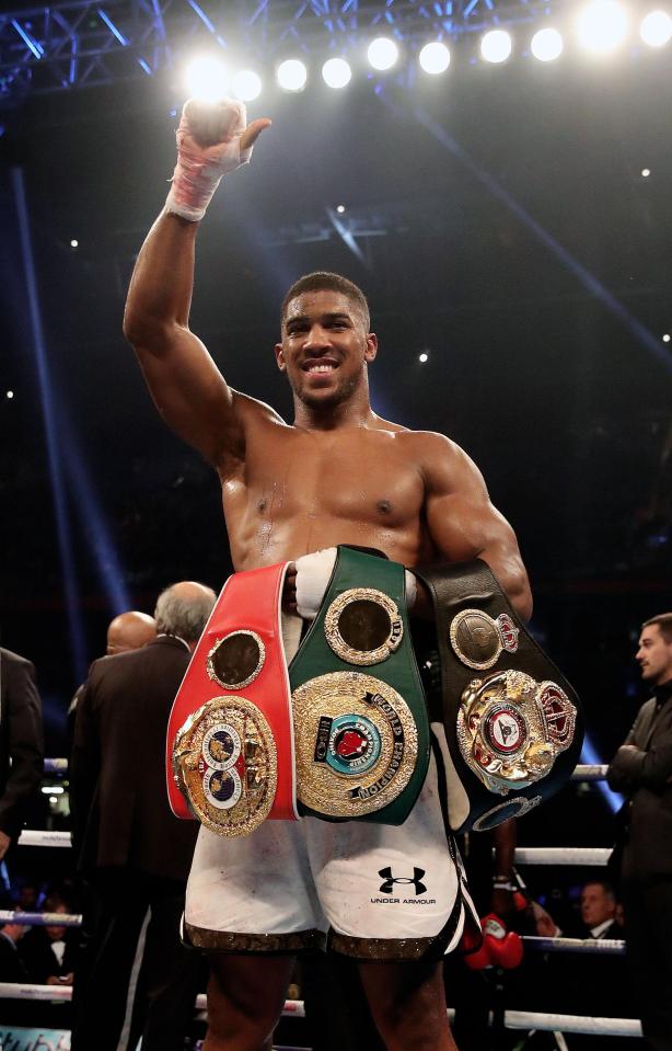  Anthony Joshua successfully defended his world heavyweight titles