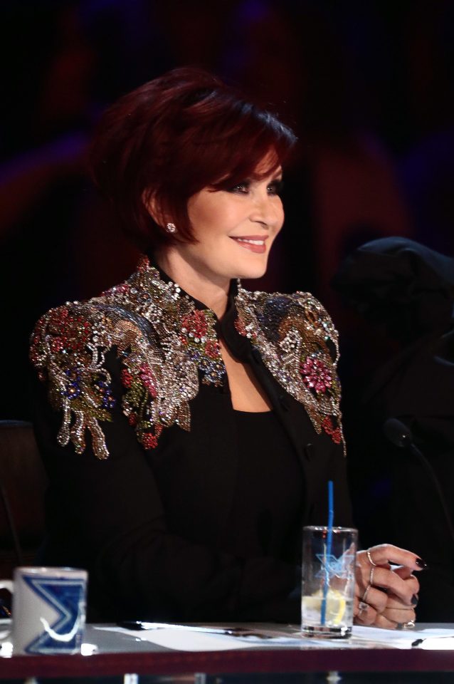  Sharon Osbourne appeared to have just one thing on her mind during tonight's X Factor...