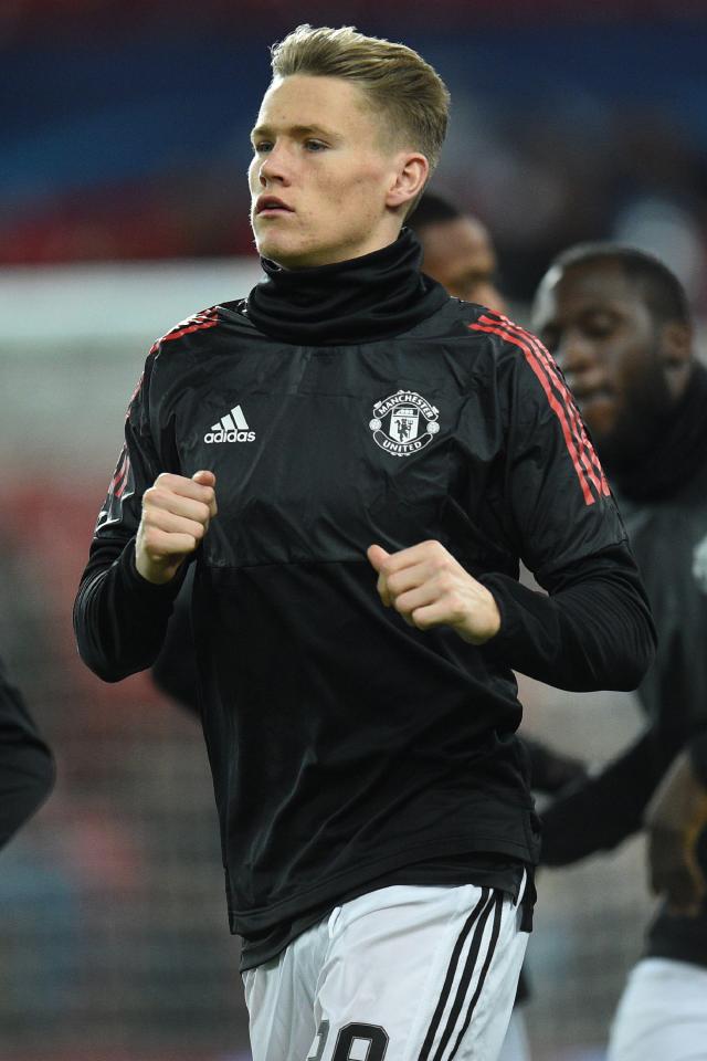  Scott McTominay warms up before starting against Benfica