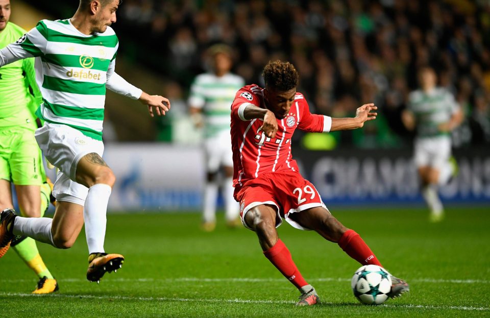  Kingsley Coman slots home for Bayern against Celtic