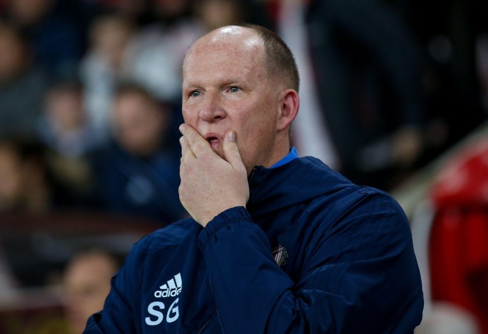  Simon Grayson could not stop Sunderland slipping into the relegation zone