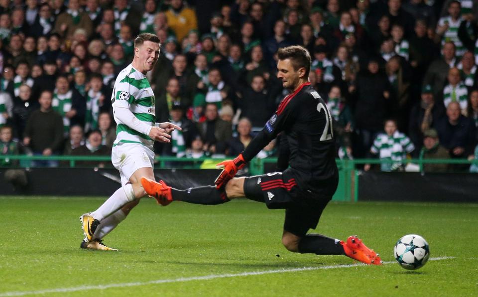  Callum McGregor fires in Celtic's equaliser on 74 minutes