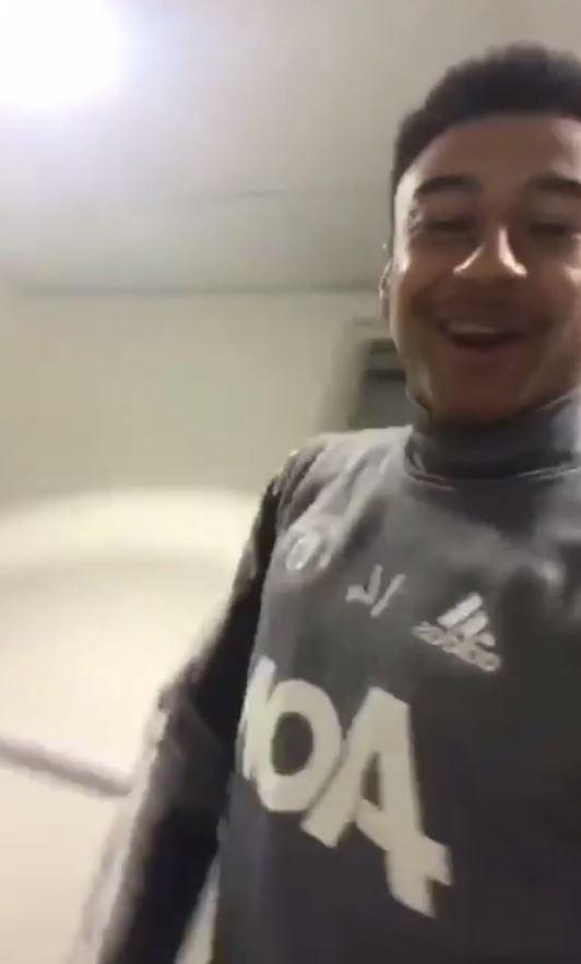  Lingard looked delighted to have his pal back at the training ground