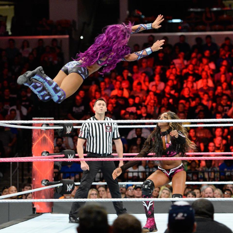  Sasha dives in Alicia Fox