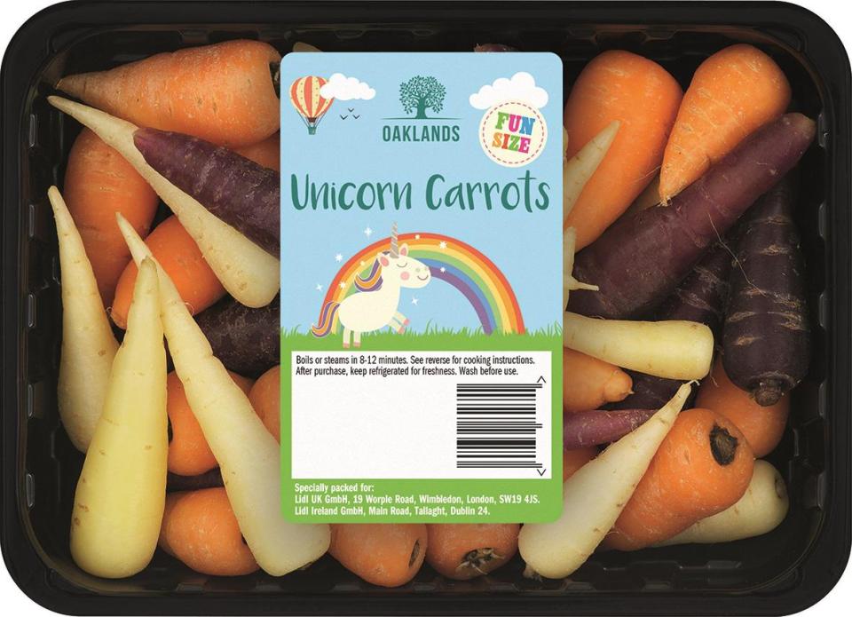  Lidl fun-size fruit and veg includes these Unicorn Carrots that cost just £1 per pack