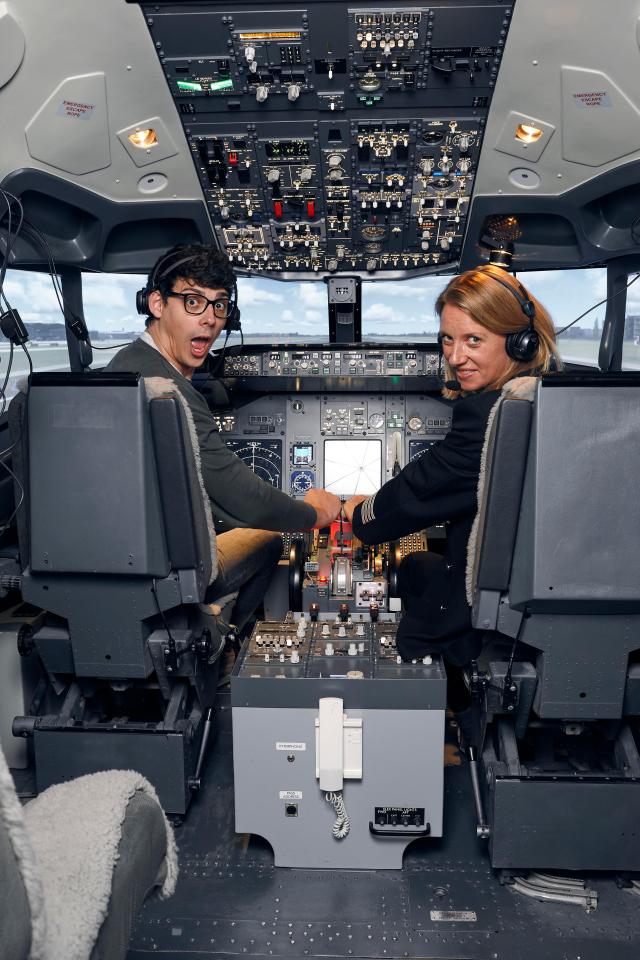  Matt at Flight Experience, London, almost fulfilling his childhood dream of being a pilot