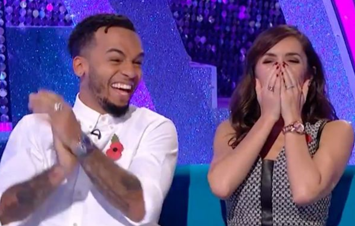 Aston Merrygold and his Strictly dance partner Janette Manrara were left in hysterics when Zoe Ball’s son called her live on tonight’s It Takes Two