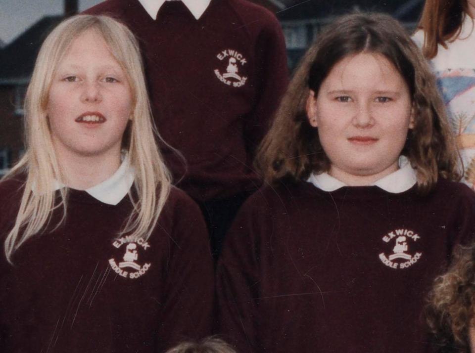  Kate and Nicky in a 1994 school photo