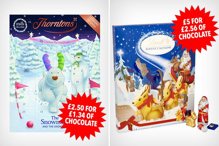  Pricier calendars are no better when you compare how much of the same choc you could get for your money elsewhere