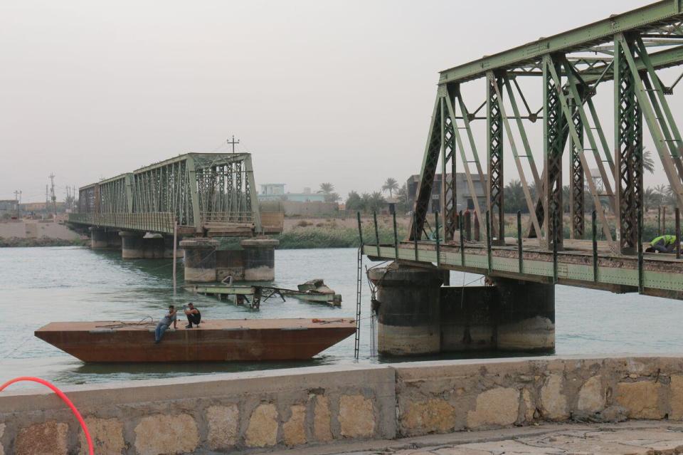  A historic bridge in the city is now being repaired after it was bombed by ISIS