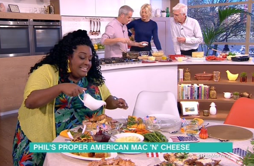 Alison Hammond enjoyed the Thanksgiving meal on today’s This Morning 