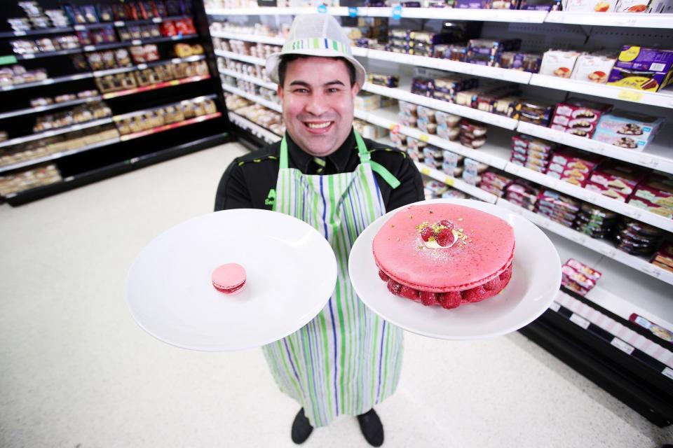  Asda has also launched a giant Marie Antoinette inspired Macaron cake