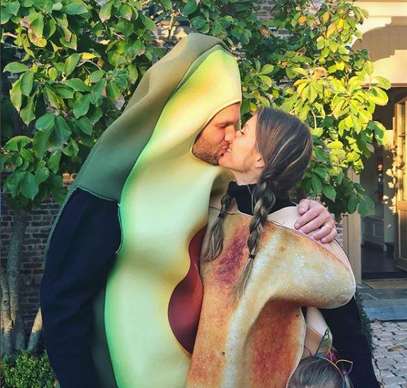  The cute couple went as avocado and toast on Halloween