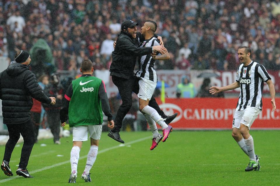  Antonio Conte and Arturo Vidal won three Serie A titles together at Juventus