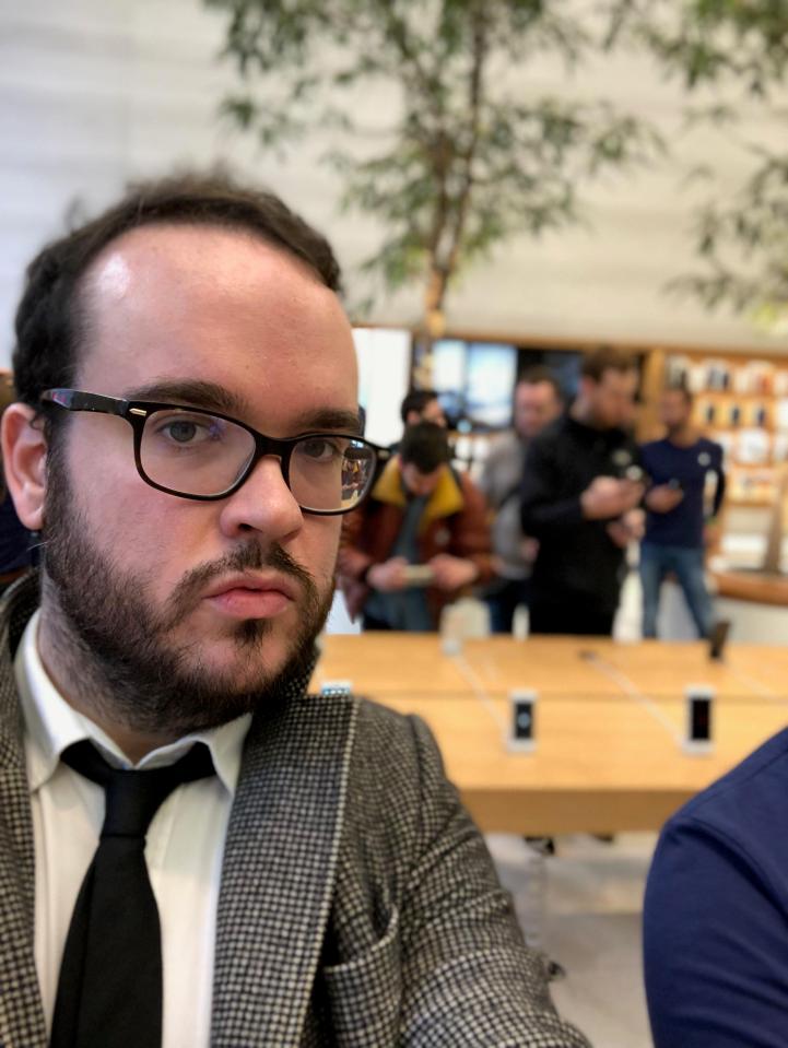  The bokeh effect of Portrait Mode can be seen blurring the background in this picture of the unfortunate-looking journalist Jasper Hamill