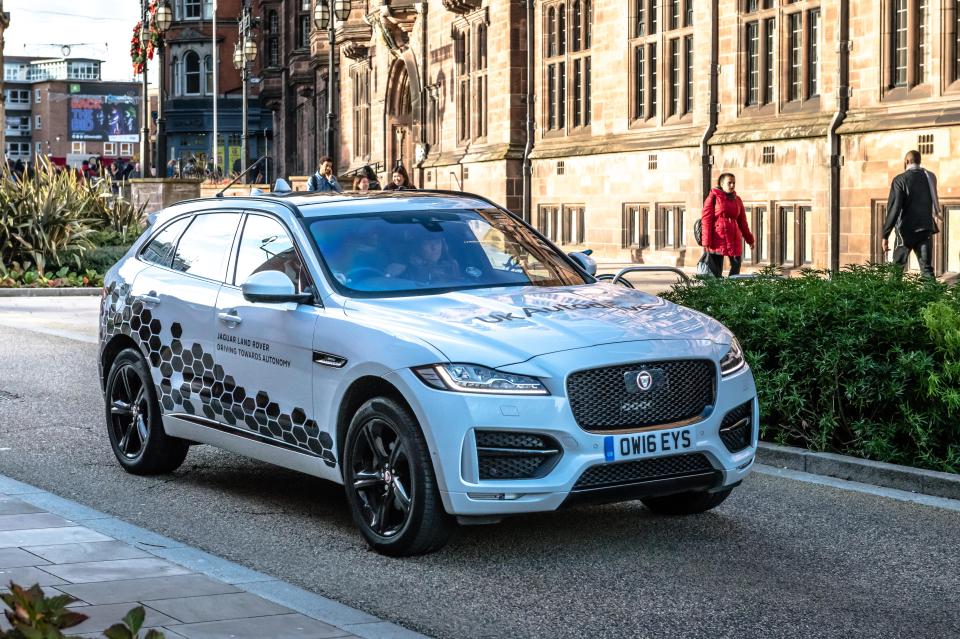  Jaguar F-Pace is part of hi-tech trials that'll research how cars interact with traffic lights and signs