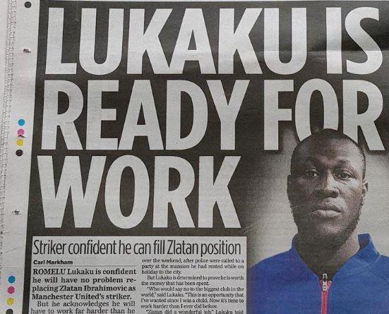  An Irish newspaper mistakenly used this picture of Stormzy thinking it was Romelu Lukaku