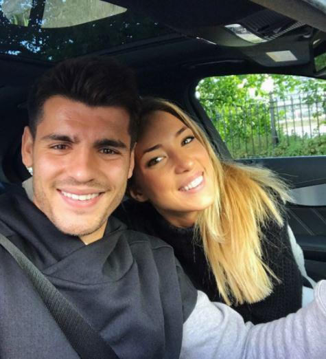  Alvaro Morata clearly enjoys living in London with his wife Alice Campello