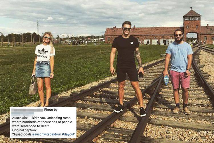  The original caption on this image read "Squad goals #AuschwitzDayTour #DayOut"