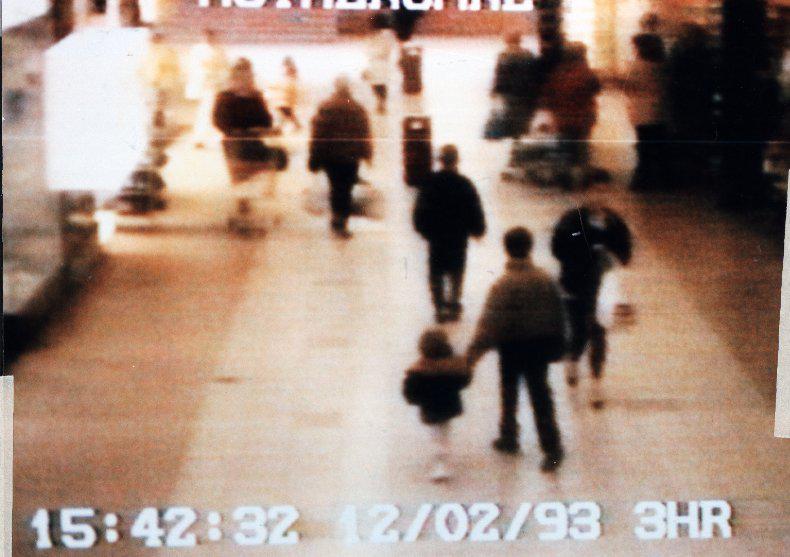  CCTV footage captured the moment Venables and Thompson led the tot out of the shopping centre in Bootle, Merseyside