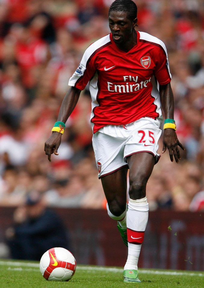  Frontman Emmanuel Adebayor is best known for his spell with the Gunners