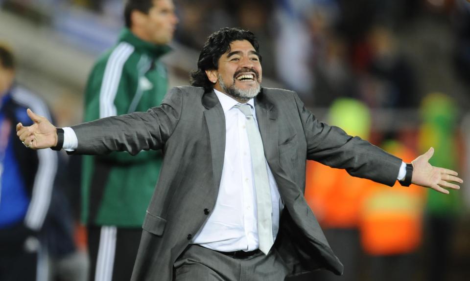  Maradona bossed Argentina at the World Cup in 2010