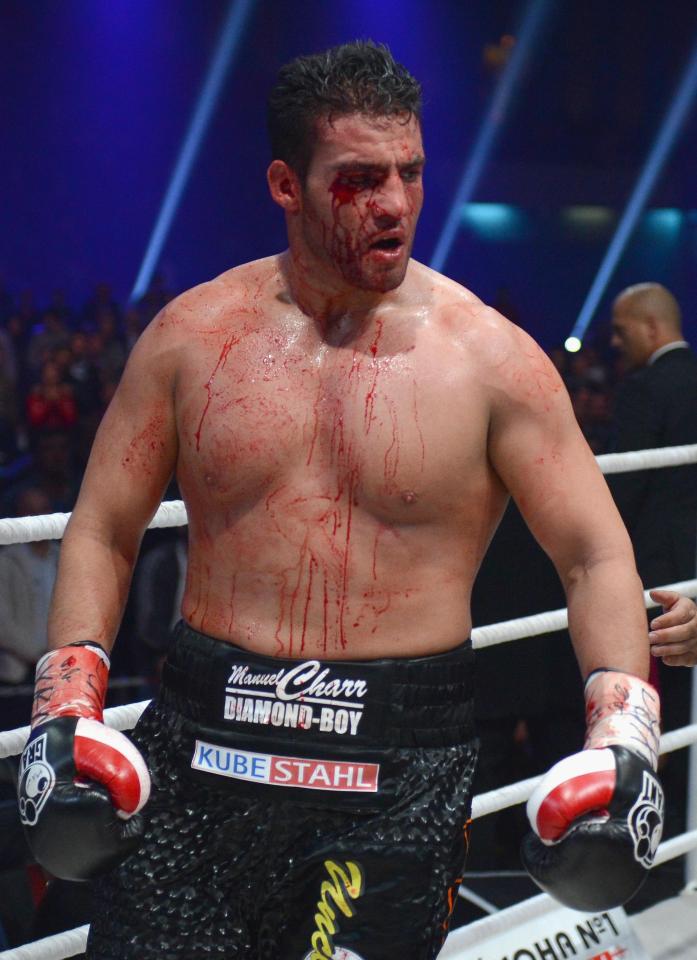  Manuel Charr completed a real Rocky tale to win the WBA world heavyweight belt - this was a shot from one of his earlier bouts