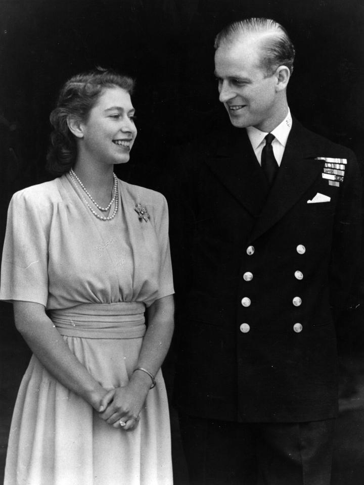  The 70th Anniversary photograph mirrored this portrait from the Queen and Prince Philip's engagement in 1947