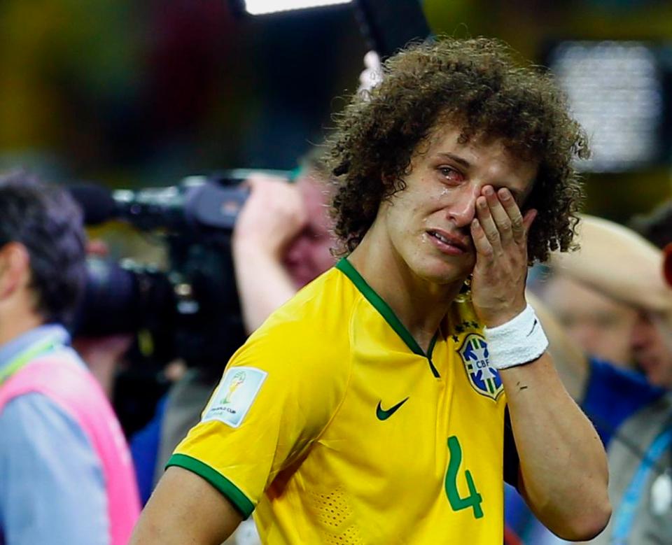  David Luiz shed many a tear after Brazil were thumped 7-1 by Germany