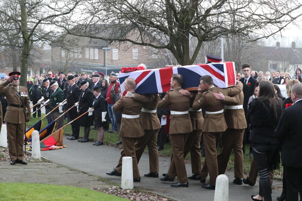  Scott was given a funeral with full military honours in his home town three weeks after the shooting