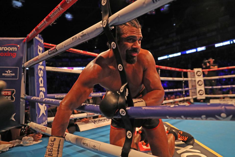  David Haye suffered an injury to his ankle during his last clash against Tony Bellew