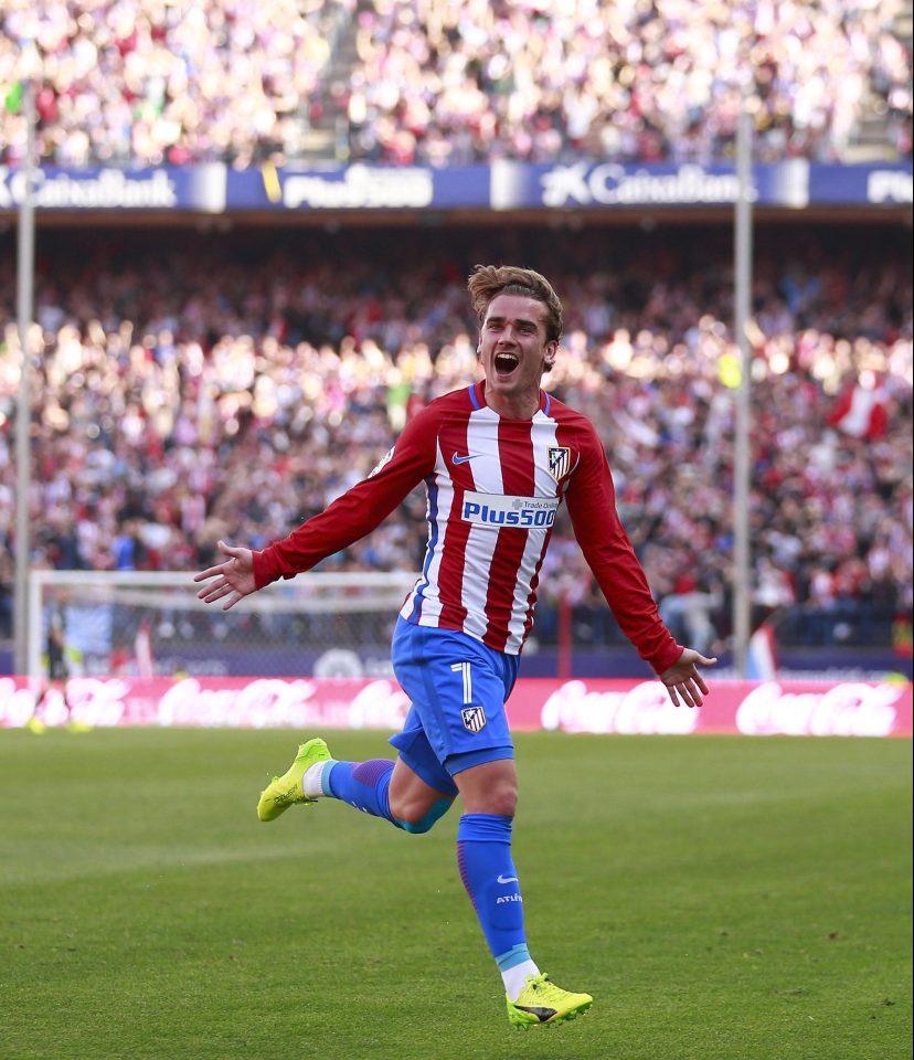  Griezmann celebrates one of only two Liga goals this season