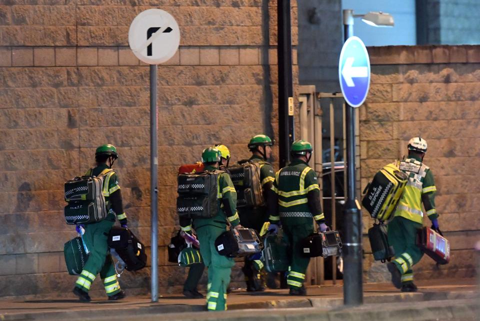  Only one paramedic from the North West Ambulance Service made it into the foyer before the police cordon was made secure