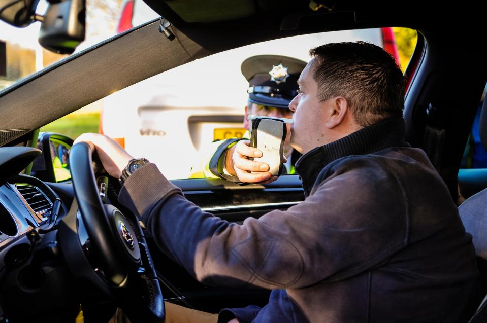  British police can legally pull over any driver and request a sample of breath if they suspect the driver has been drinking alcohol