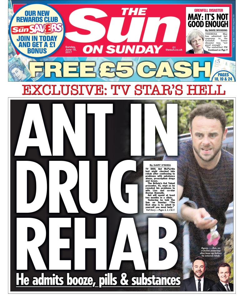  Ant spent two months in rehab after becoming addicted to prescription drugs