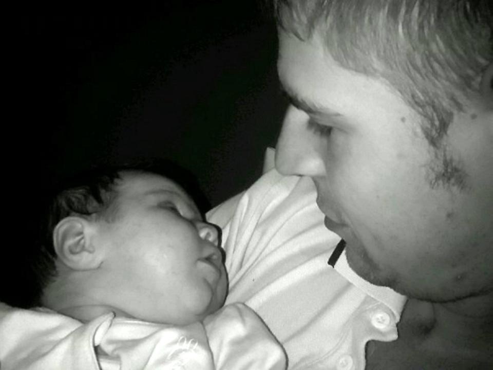  Adam with baby daughter Macie. He had undergone six months of gruelling chemo before his tragic death, an inquest heard