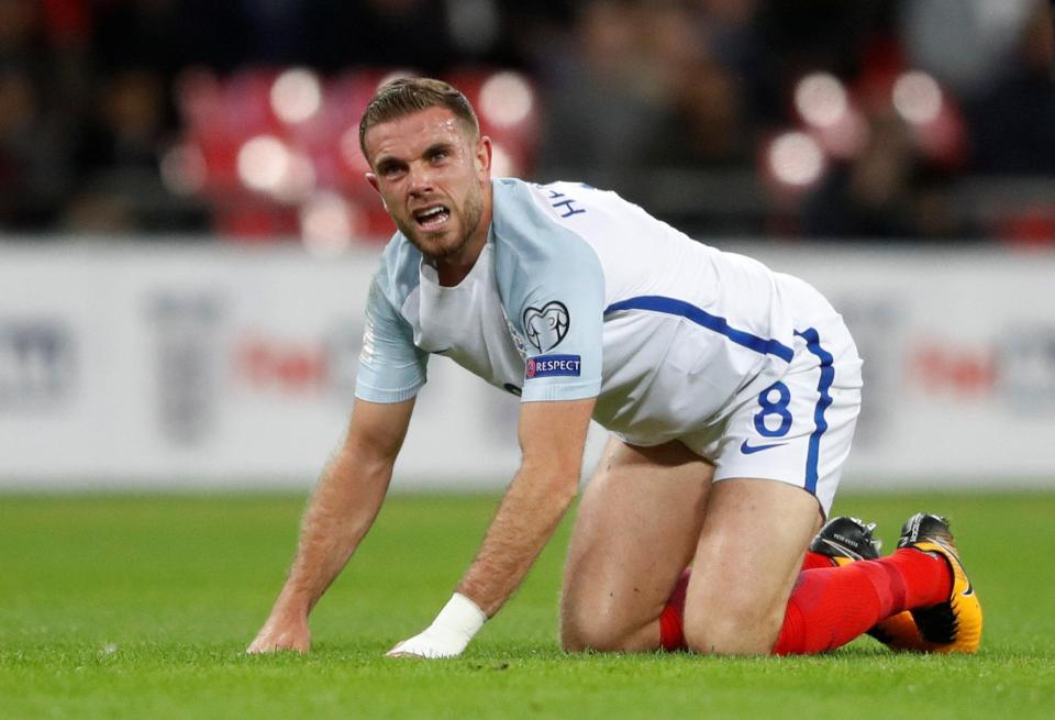  Jordan Henderson will miss the England matches against Germany and Brazil