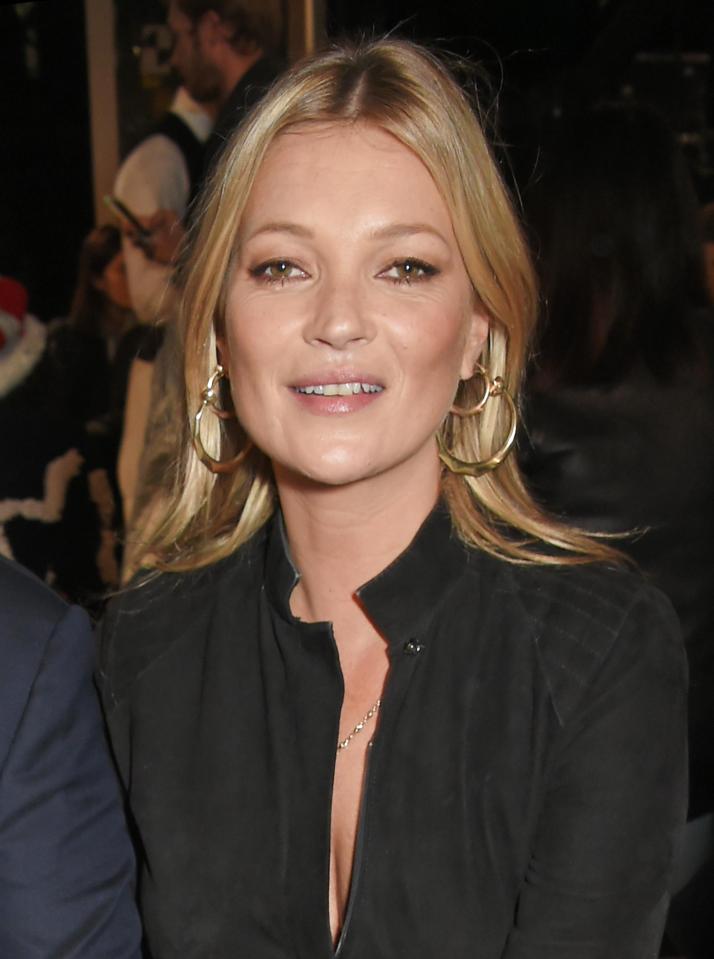  Kate Moss attends Topshop's London Fashion Week show on September 