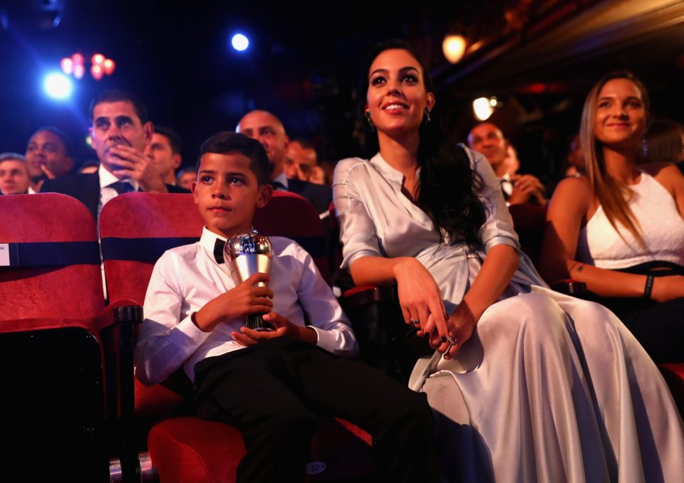  The 22-year-old model and Cristiano Ronaldo Jr at the FIFA awards ceremony