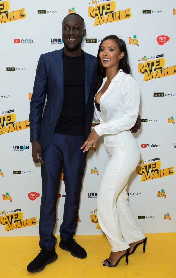 Stormzy with his girlfriend Maya Jama