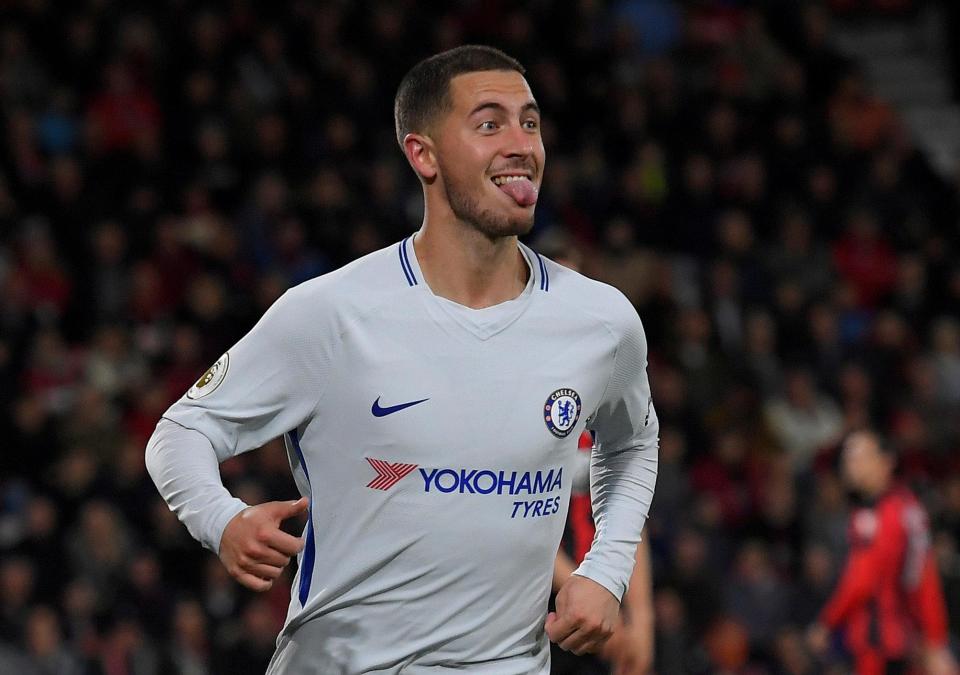  Eden Hazard stormed home in a one-sided vote for Chelsea's key man