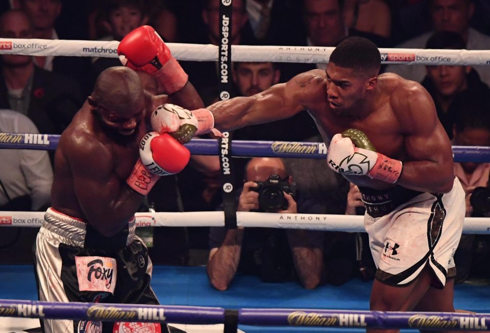  Joshua beat Carlos Takam in his last fight at Cardiff's Principality Stadium