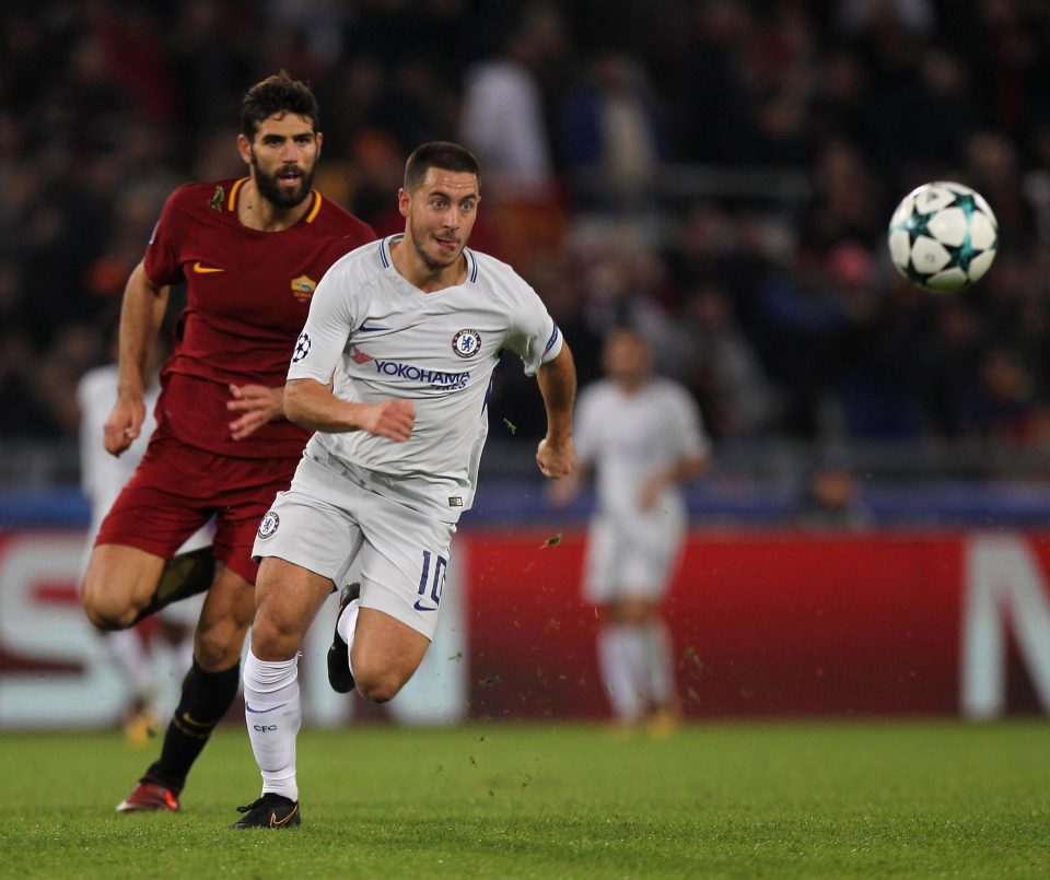  Even star men like Eden Hazard was a few yards off his usual level on a torrid night in Rome