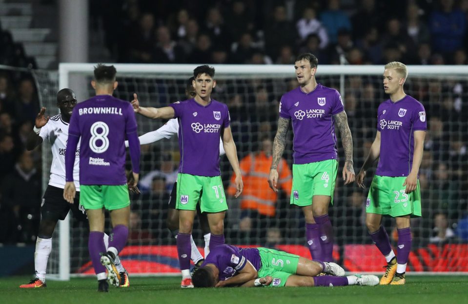  Bristol City ace Wright was accused of simulation after Aboubakar Kamara's red card