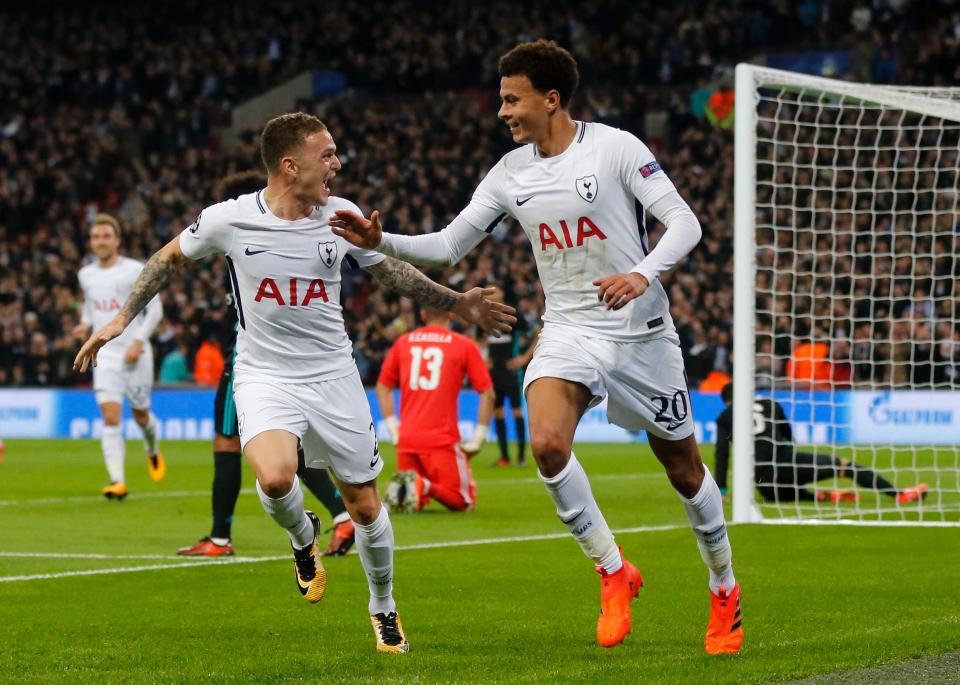  Tottenham midfielder Dele Alli scored twice against Real Madrid