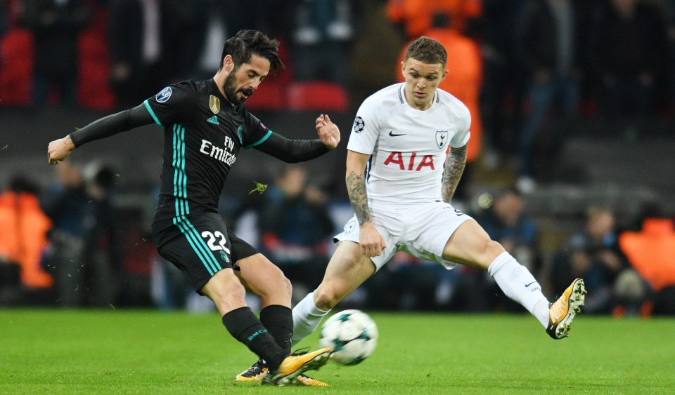  Kieran Trippier was one of Tottenham's stand-out players against Real Madrid