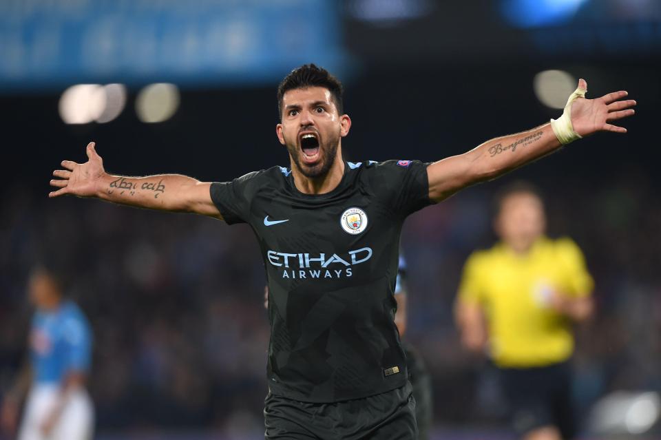  Sergio Aguero scored his 178th Man City goal against Napoli - becoming the club's record goal scorer